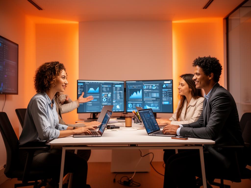 The Agenbord team working together on a client build