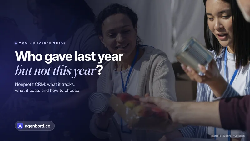 Volunteers wearing lanyards hand out canned food and fruit at a food drive table. Headline: Who gave last year but not this year?